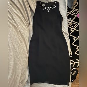 New with tags Donna Morgan black dress with rhinestones size 4